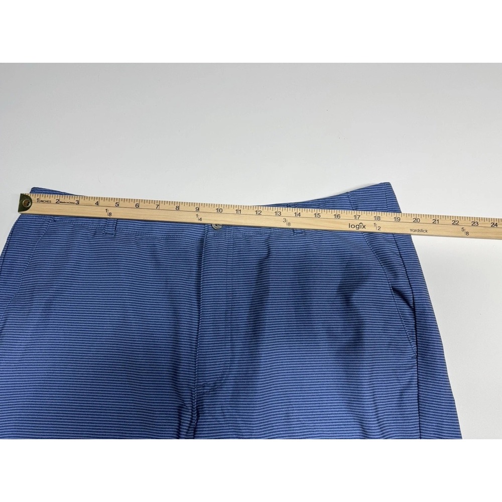 Pebble Beach •Men's Performance Golf Shorts Blue‎ Striped Size 38 - Picture 4 of 8